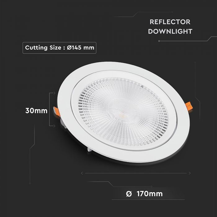 Spot LED 20W Orientabil Cu CIP SAMSUNG IP20 Rotund Alb Cald/Alb Natural/Alb Rece [4]