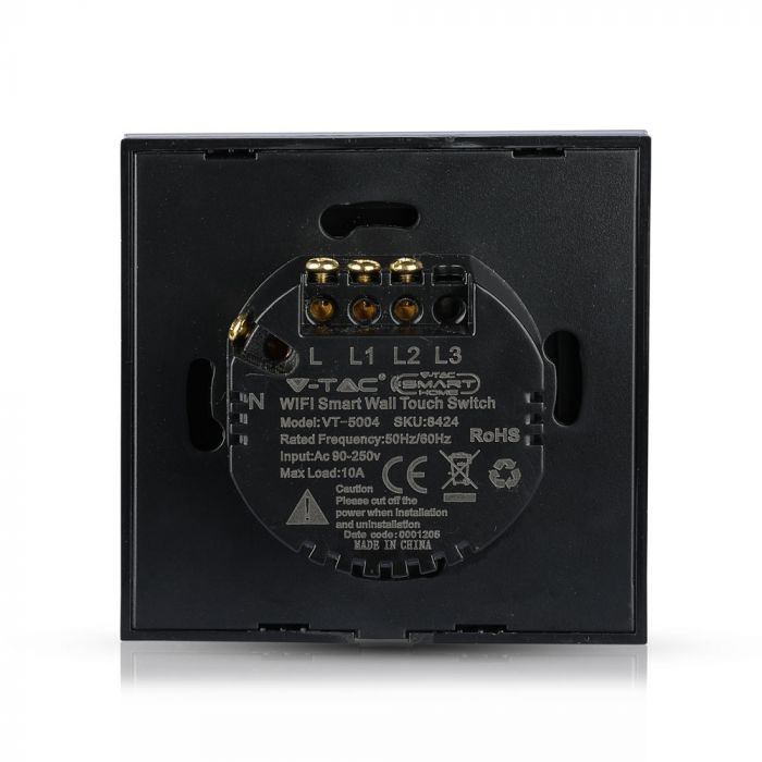 Intrerupator Negru 2 Comutator WIFI Compatibil Cu AMAZON ALEXA Si GOOGLE HOME [8]