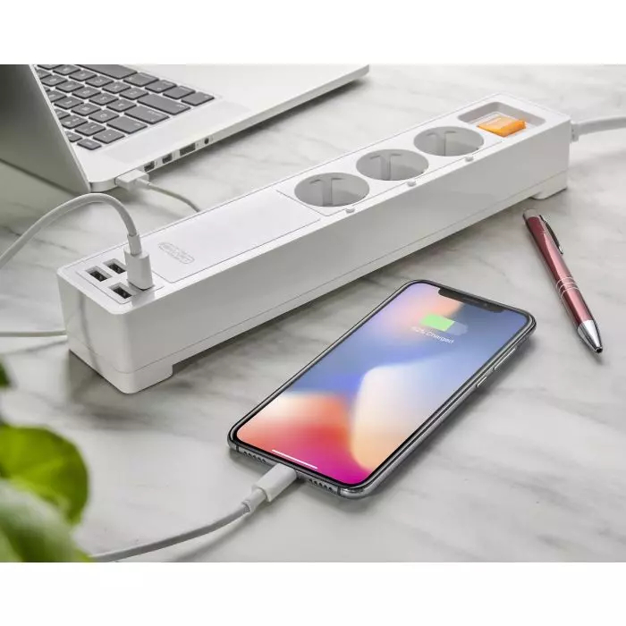 Prelungitor WIFI Inteligent Cu Intrerupator 3 Prize 4 Porturi USB Compatibil Cu AMAZON ALEXA Si GOOGLE HOME [3]