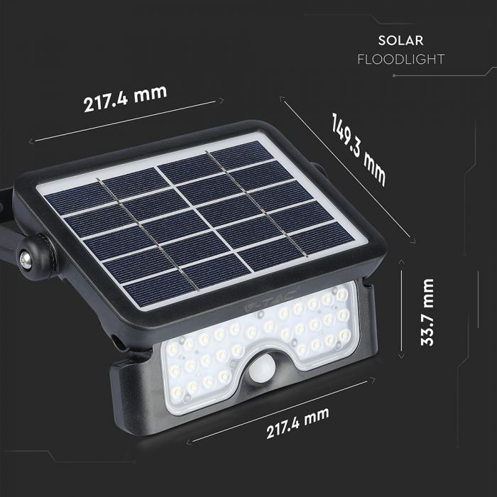 Proiector LED 5W Incarcare Solara Corp Negru Alb Natural [4]