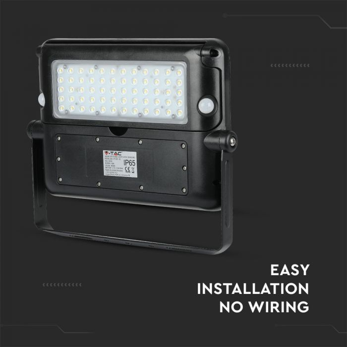 Proiector LED 10W cu Incarcare Solara Corp Negru Lumina Neutra [2]