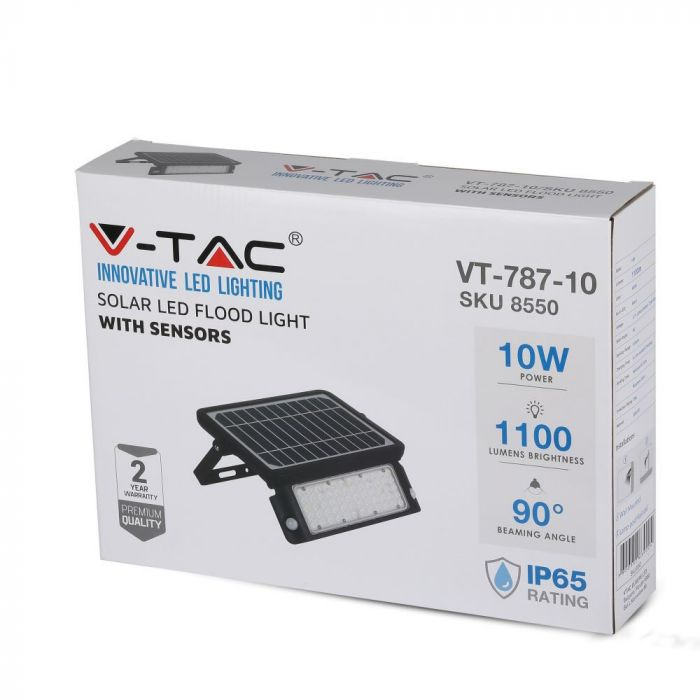 Proiector LED 10W cu Incarcare Solara Corp Negru Lumina Neutra [3]