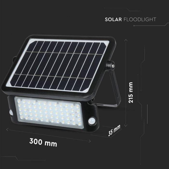 Proiector LED 10W cu Incarcare Solara Corp Negru Lumina Neutra [4]