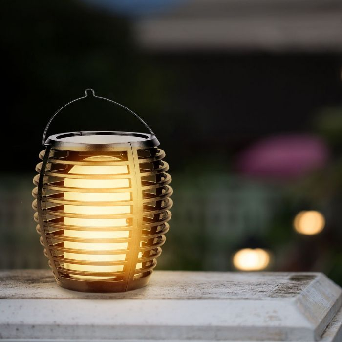 Corp LED 1W încărcare solară aplicat, țăruș sau suspendat tip flacără, lumina calda [5]