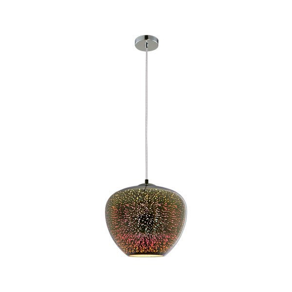 Pendul 3D Sticla Design - E27 MAX 40W CHROME FIREWORKS D290xH250mm [2]