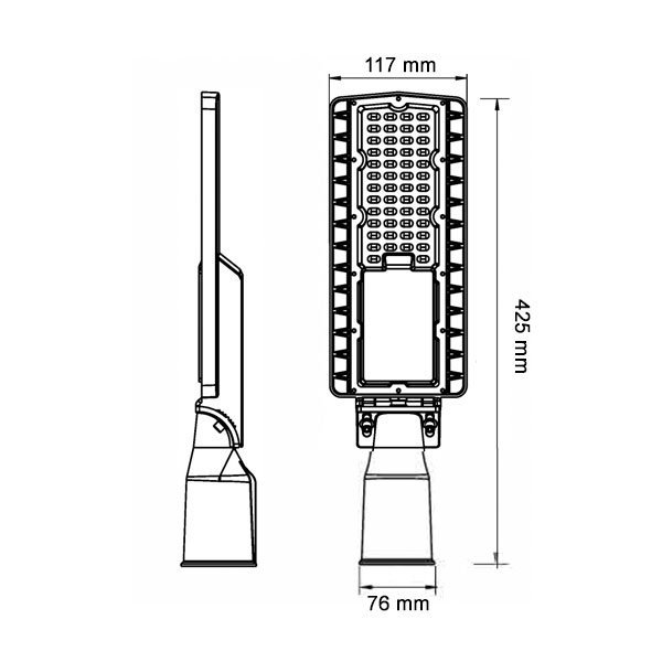 Lampa LED Stradala 80W 135lm/W IP65 cu Protectie Supratensiune- 5 Ani Garantie [2]