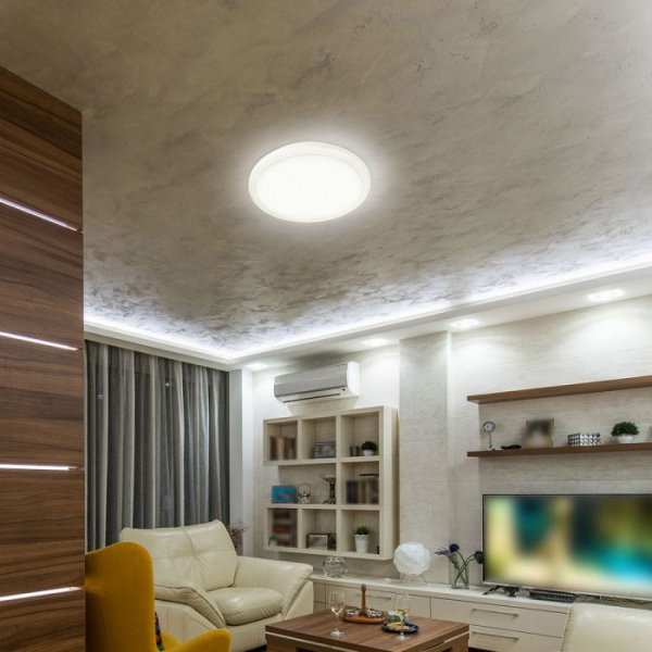 Plafoniera LED Alba 12W Cip SAMSUNG Rotunda 120lm/W Alb Neutru/Alb Rece-5 ani Garantie [9]