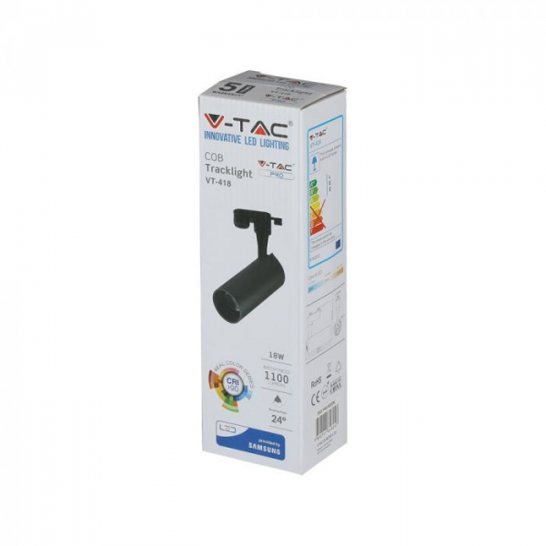 Proiector LED 18W Pe Sina Corp Negru CIP SAMSUNG Alb Cald- 5 Ani Garantie [3]