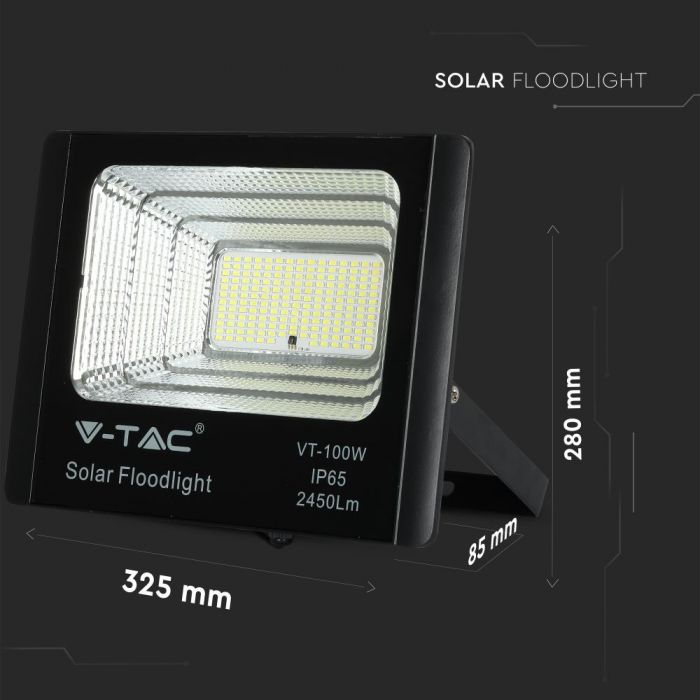 Proiector LED 35W Alb Rece Cu Panou Solar [2]