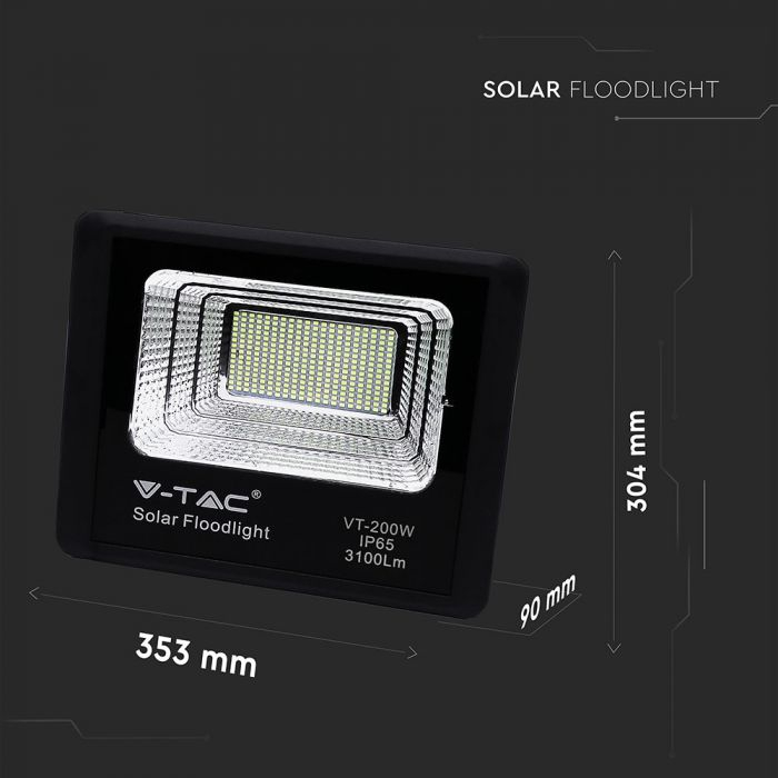 Proiector LED 40W Alb Rece Cu Panou Solar [3]