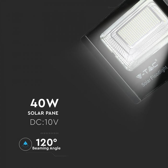 Proiector LED 40W Alb Rece Cu Panou Solar [4]
