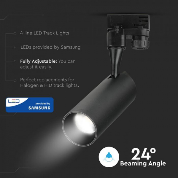 Proiector LED 30W Pe Sina Corp Negru IP20 CHIP SAMSUNG Alb Neutru [2]