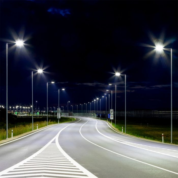 Lampa Stradala LED Slim 100W 120lm/W Cip Samsung Corp Gri Alb Natural - 5 Ani Garantie [8]