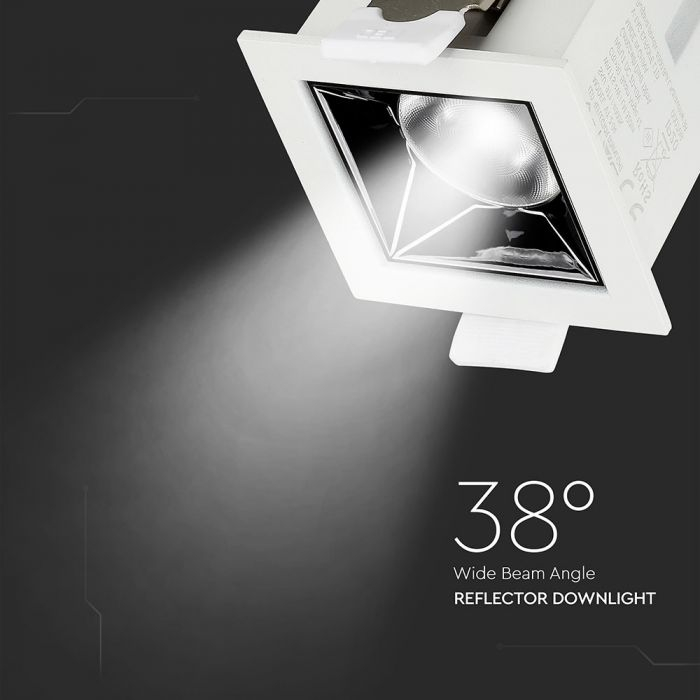 Spot LED patrat SMD chip Samsung 4W 36'D IP20 Alb Cald/Alb Natural/Alb Rece- 5 Ani Garantie [2]