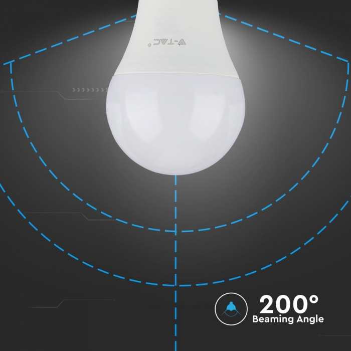 Bec LED 11W E27 A60 Termoplastic Alb Cald 7350 [4]