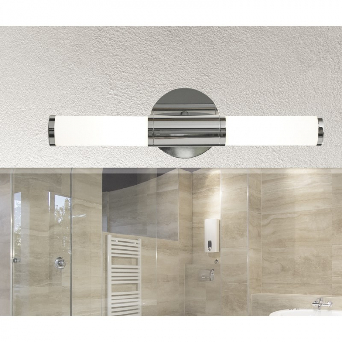 Aplica baie EGLO PALMERA 87219, E14 2X40W IP44, Crom, alb [2]
