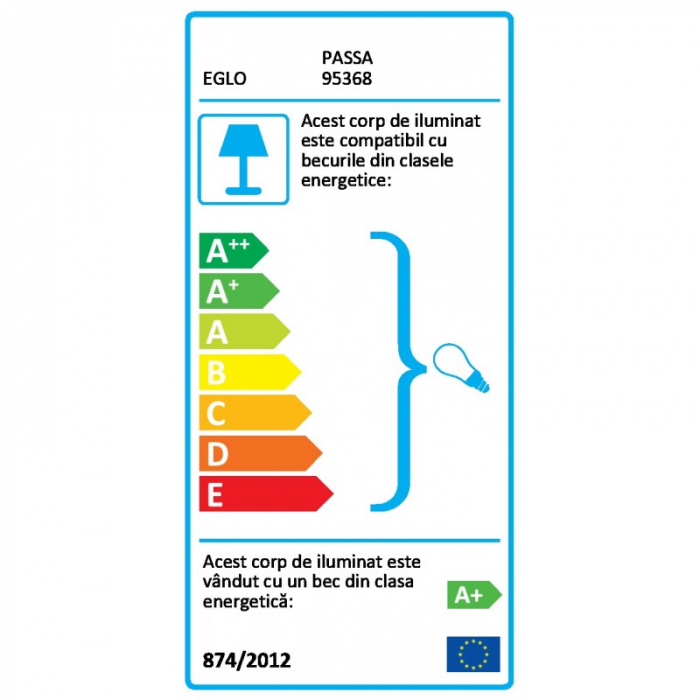 Aplica EGLO PASSA cilindru alba [2]