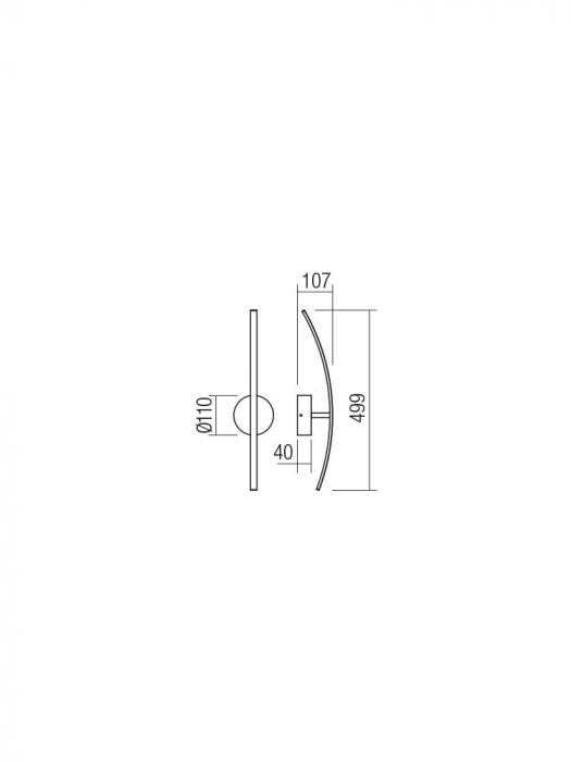 Aplica Redo Spatha, alb mat, LED, 6W, 408 lumeni, alb cald 3000K, 01-2182 [2]