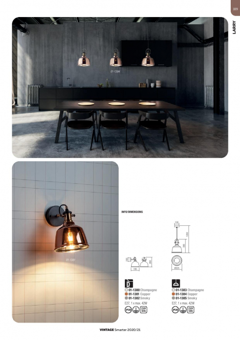 Aplica Redo Peep, metal, negru 01-1278 [2]