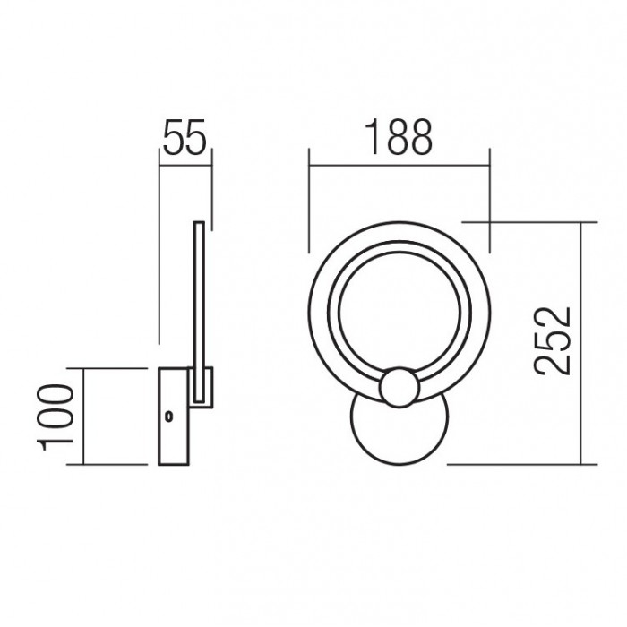 Aplica Redo Mercury, alb mat, LED, 12W, 3000K-4500K-6500K, 1098 lumeni [2]