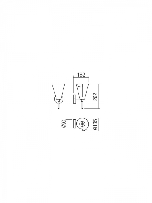 Aplica Redo Indua, aur mat, 1XE27, 01-2192 [3]
