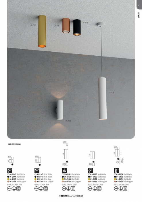 Plafoniera Redo Axis, alb mat, 01-2155 [4]