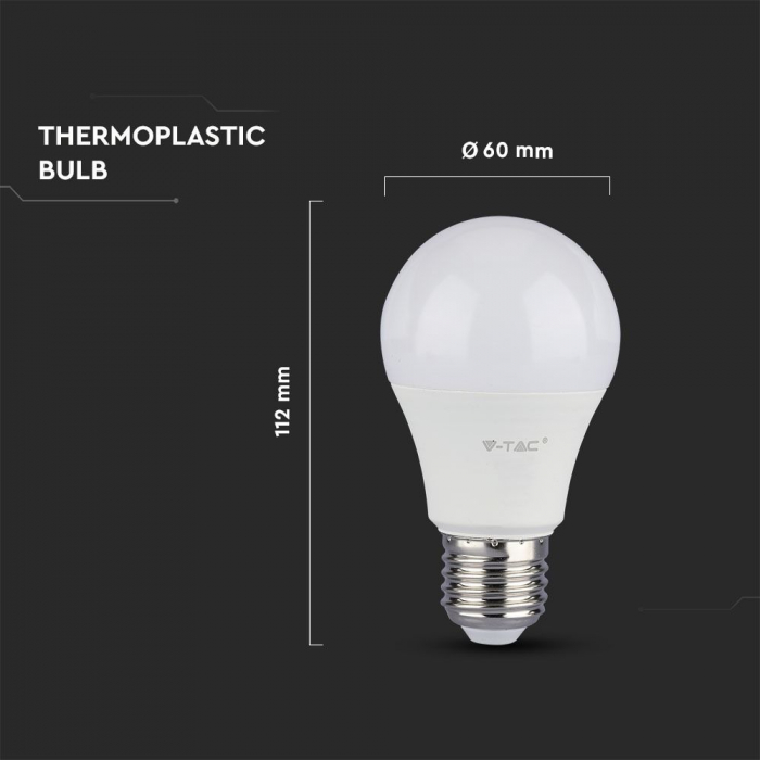 Bec LED 9W E27 A60 Termoplastic Alb Neutru 7262 [3]