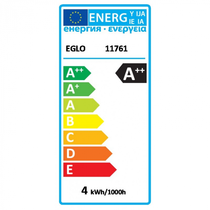 Bec LED EGLO Filament E14 4W 470lm 2700K Ø45mm, Lumina calda [2]