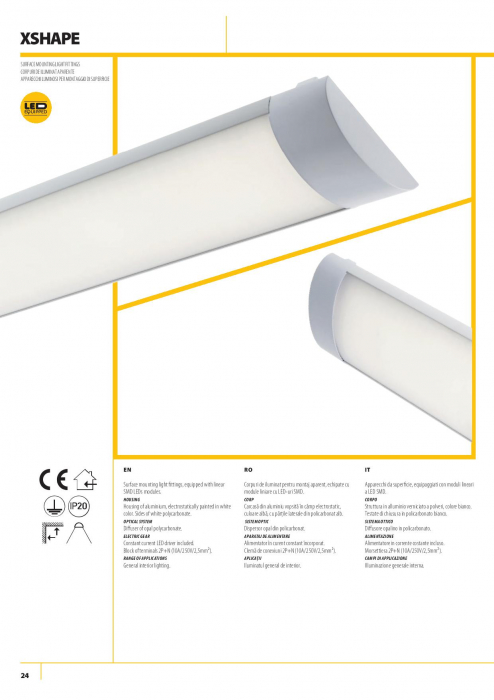 Corp de Iluminat cu LED Liniar XShape LED 220-240V AC 48W 120cm Alb Neutru SA02NW [4]