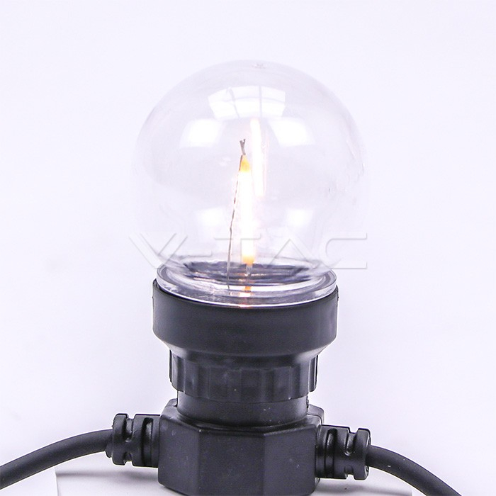 Ghirlandă Luminoasa LED  5M 10 Becuri Filament Lumina Calda 3000K [4]