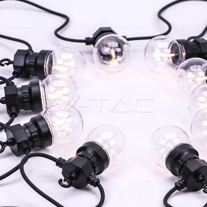 Ghirlandă Luminoasa LED  5M 10 Becuri Filament Lumina Calda 3000K [3]