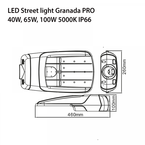 Lampa LED Stradala 40W 140lm/W dimabila IP66 - 10 Ani Garantie [2]