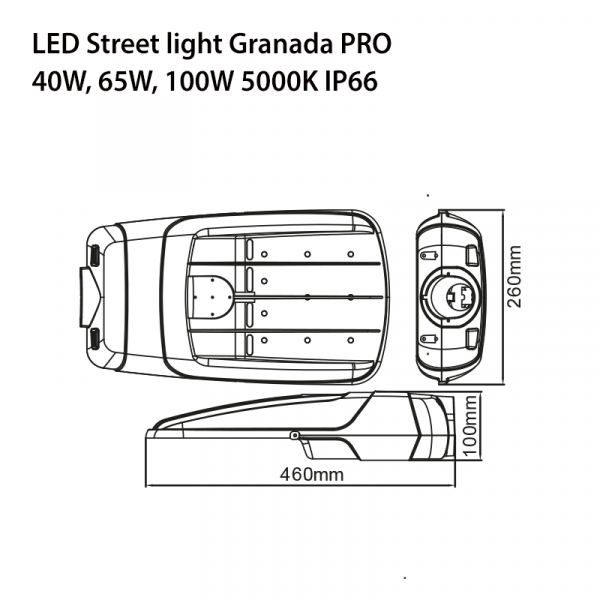 Lampa LED Stradala 75W 140 lm/W dimabila IP66 - 10 Ani Garantie [2]