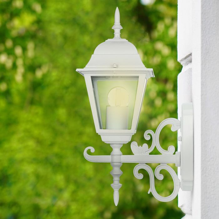 Lampa de Gradina tip Felinar 1xE27 Corp Alb Mat [7]