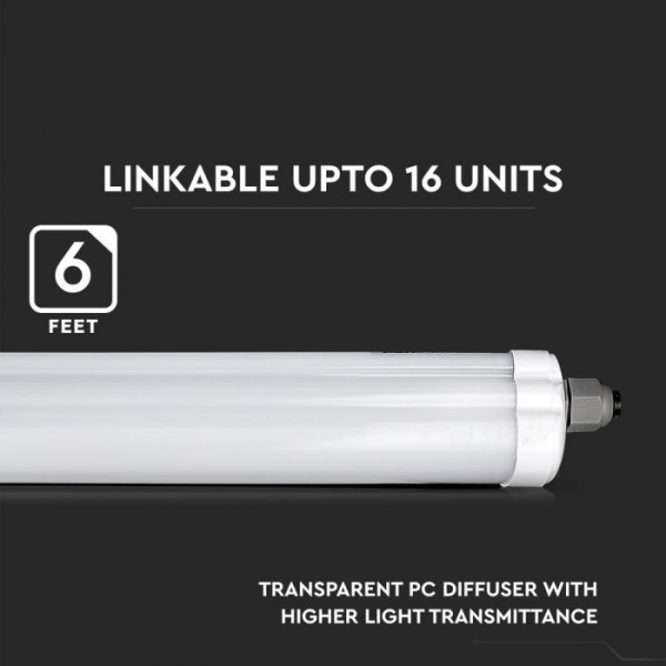 Lampa LED liniara industriala IP65 cu CHIP SAMSUNG - 60W 1800mm 6400K [4]