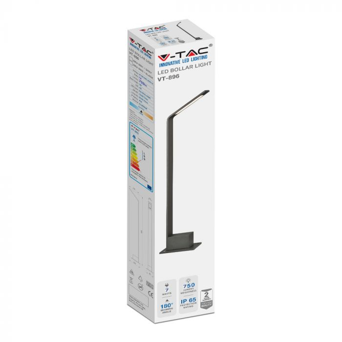 Lampa LED Stalpisor 7W Corp Gri din Aluminiu Alb Neutru [3]