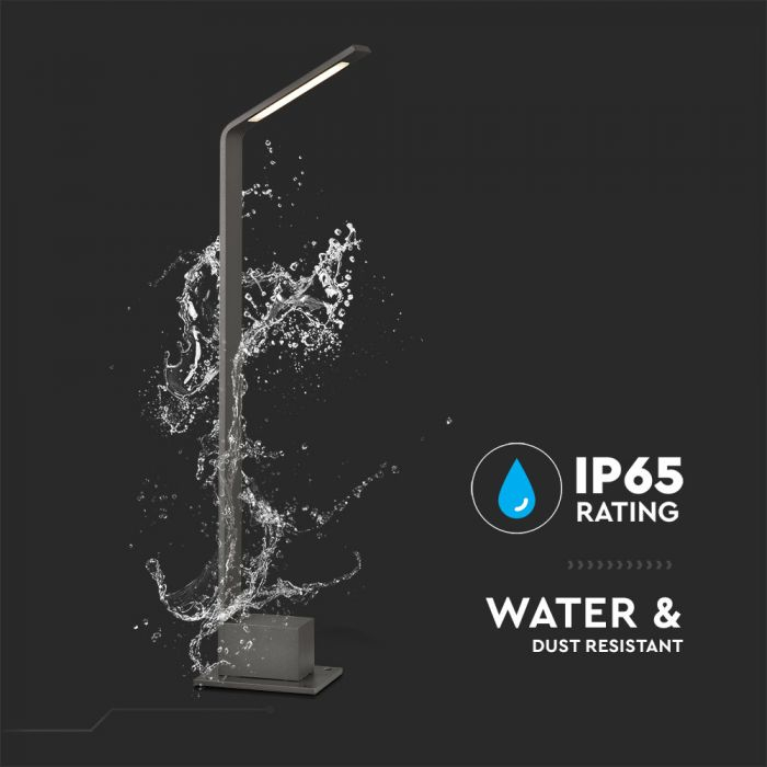 Lampa LED Stalpisor 7W Corp Gri din Aluminiu Alb Neutru [5]
