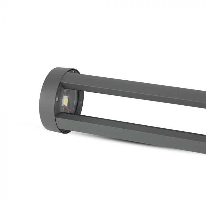 Lampa Led Stalpisor de Gradina 10W Corp Gri 80cm Alb Cald [6]