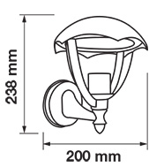 Lampa Perete Terasa tip Felinar 1xE27 Corp Negru Orientata in Sus [2]