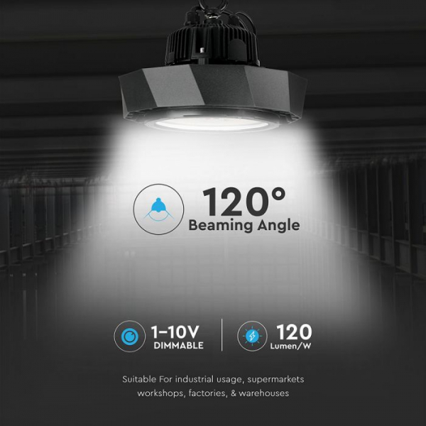 Lampă LED Highbay cu CHIP/Driver SAMSUNG - 100W 120lm/Watt 5 ani garantie [7]