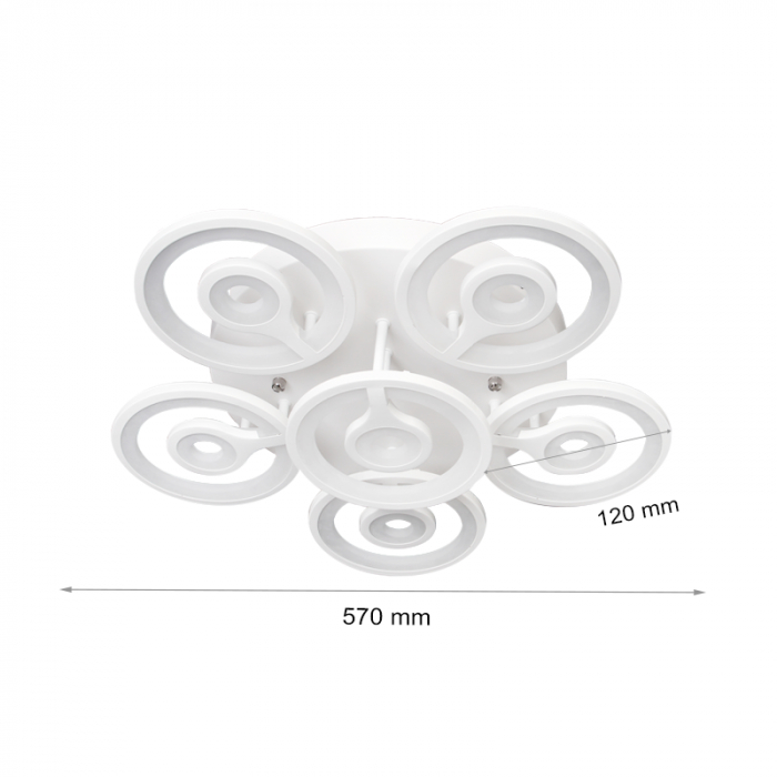 Lustra LED Moderna Dimabila cu telecomanda 96W [2]
