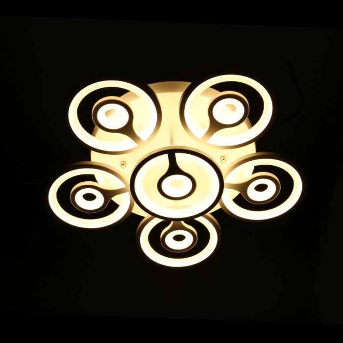 Lustra LED Moderna Dimabila cu telecomanda 96W [3]