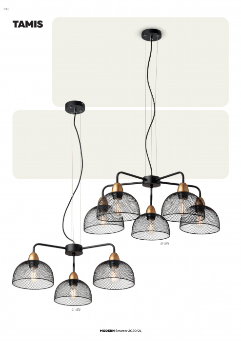 Lustra Redo Tamis, negru mat, 3XE27, 01-1573 [3]