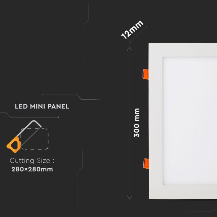 Panou LED 36W patrat Alb natural montaj Incastrat [4]