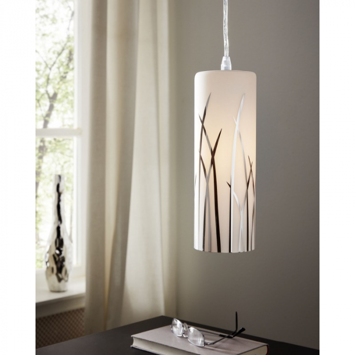 Pendul EGLO RIVATO 92739, E27 1X60W Ø90mm, Crom, alb [2]