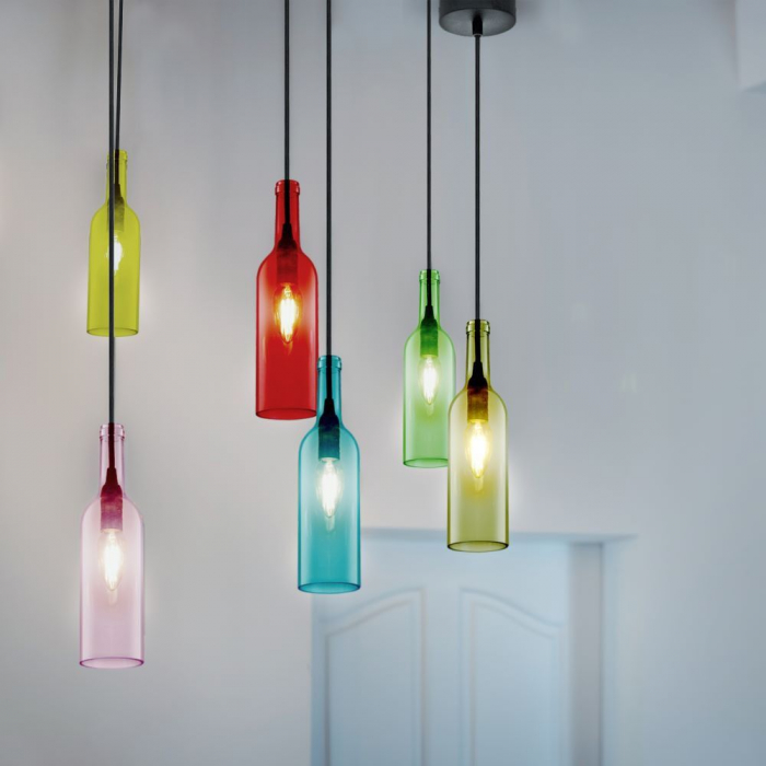 Pendul LED tip Sticla E14 Galben 5 Ani Garantie [5]