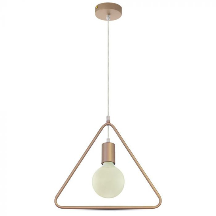 Pendul Suspendat E27 Metal Champagne Gold Geometric 5 Ani Garantie [6]