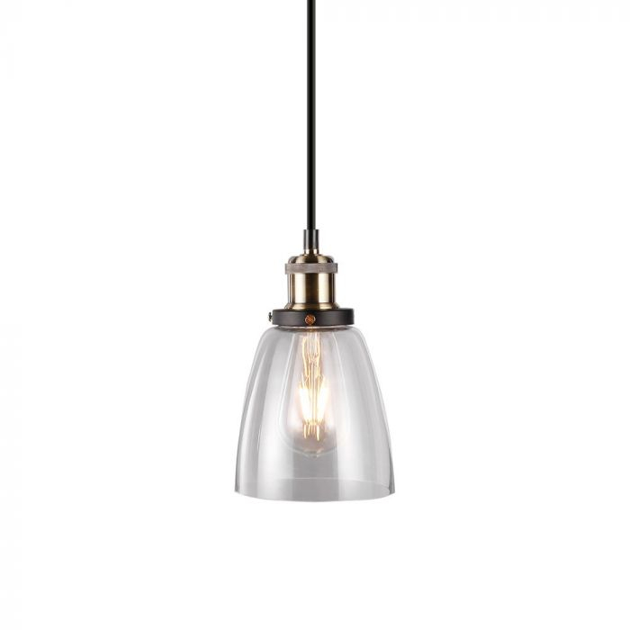 Pendul Suspendat E27 Metal+Sticla Transparent 5 Ani Garantie [6]