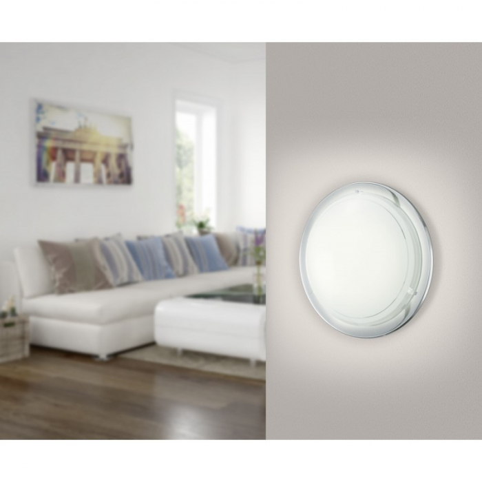 Plafoniera EGLO PLANET 1 83155, E27 1X60W Ø290mm, Crom, alb, transparent [2]