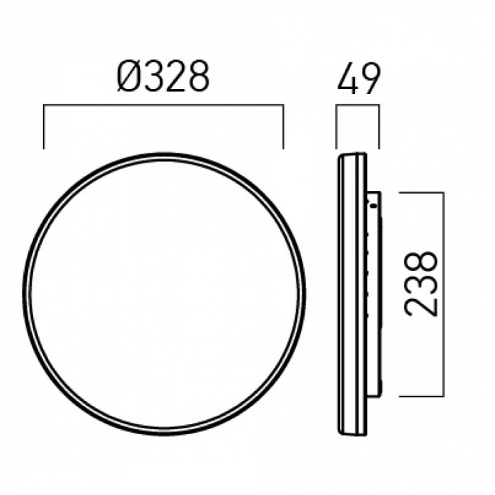 Plafoniera LED etansa cu kit de emergenta 24W rotunda 328mm [3]